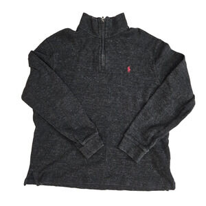 Polo Ralph Lauren Estate Rib 1/4 Zip Men's Size Medium Dark Gray Pullover